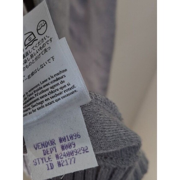 Vintage Eddie Bauer Women's Sweater Gray Full Zip 100% Cotton Made In USA Large - Picture 8 of 12